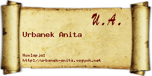 Urbanek Anita névjegykártya